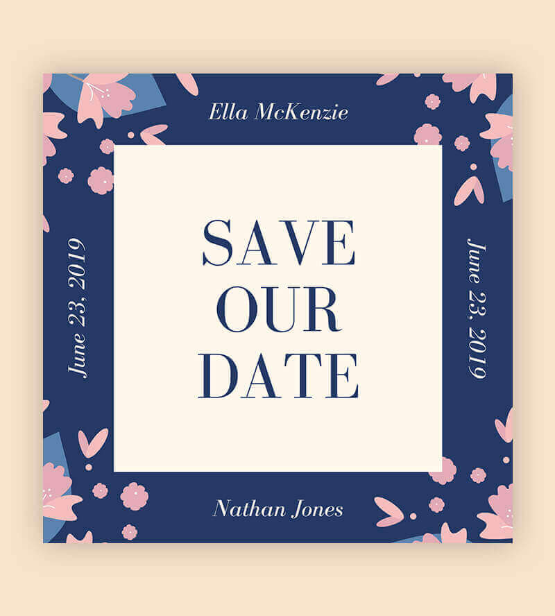 save the date card size